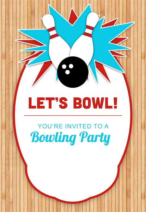Letter -. . Bowling invitation template